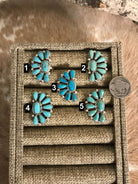 The Crest Adjustable Turquoise Cluster Rings-Rings-Calli Co., Turquoise and Silver Jewelry, Native American Handmade, Zuni Tribe, Navajo Tribe, Brock Texas