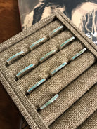 The Inlay Collection Thin Turquoise Stacking Band-Rings-Calli Co., Turquoise and Silver Jewelry, Native American Handmade, Zuni Tribe, Navajo Tribe, Brock Texas