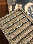 The Inlay Collection Thin Turquoise Stacking Band-Rings-Calli Co., Turquoise and Silver Jewelry, Native American Handmade, Zuni Tribe, Navajo Tribe, Brock Texas