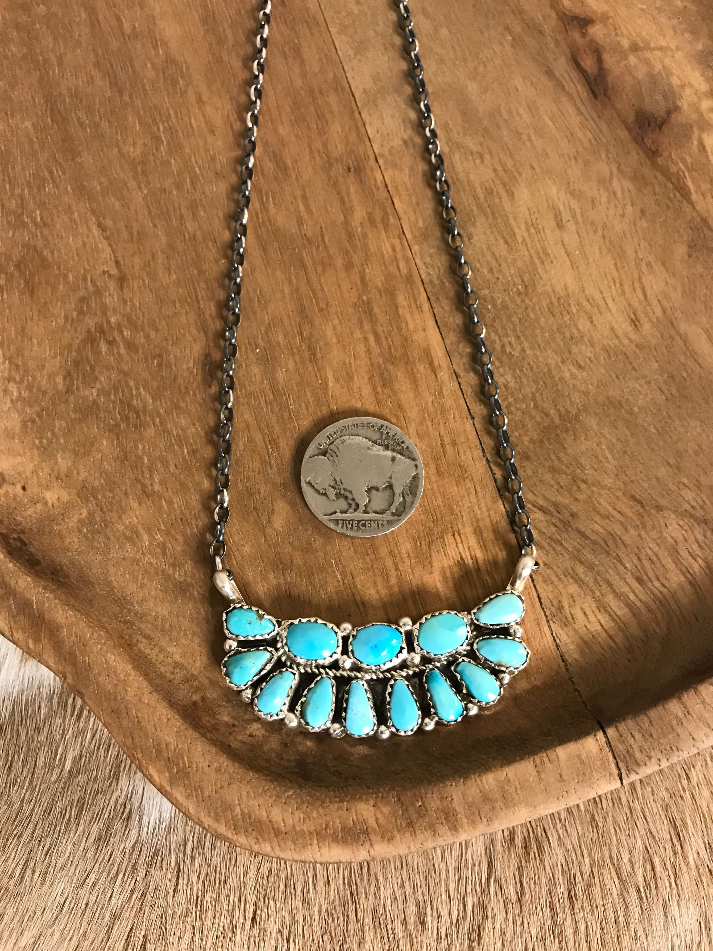 The Woodway Necklace-Necklaces-Calli Co., Turquoise and Silver Jewelry, Native American Handmade, Zuni Tribe, Navajo Tribe, Brock Texas