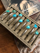 The Darling Turquoise Heart Cuffs-Bracelets & Cuffs-Calli Co., Turquoise and Silver Jewelry, Native American Handmade, Zuni Tribe, Navajo Tribe, Brock Texas