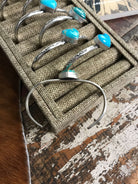 The Darling Turquoise Heart Cuffs-Bracelets & Cuffs-Calli Co., Turquoise and Silver Jewelry, Native American Handmade, Zuni Tribe, Navajo Tribe, Brock Texas
