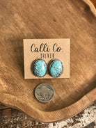 The Turquoise Studs, 4-Earrings-Calli Co., Turquoise and Silver Jewelry, Native American Handmade, Zuni Tribe, Navajo Tribe, Brock Texas