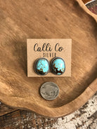 The Turquoise Studs, 5-Earrings-Calli Co., Turquoise and Silver Jewelry, Native American Handmade, Zuni Tribe, Navajo Tribe, Brock Texas