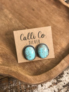 The Turquoise Studs, 6-Earrings-Calli Co., Turquoise and Silver Jewelry, Native American Handmade, Zuni Tribe, Navajo Tribe, Brock Texas