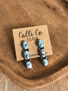 The Orlovista Triple Drop Earrings, 1 x-Earrings-Calli Co., Turquoise and Silver Jewelry, Native American Handmade, Zuni Tribe, Navajo Tribe, Brock Texas