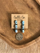 The Orlovista Triple Drop Earrings, 1 x-Earrings-Calli Co., Turquoise and Silver Jewelry, Native American Handmade, Zuni Tribe, Navajo Tribe, Brock Texas