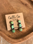 The Orlovista Triple Drop Earrings, 2-Earrings-Calli Co., Turquoise and Silver Jewelry, Native American Handmade, Zuni Tribe, Navajo Tribe, Brock Texas
