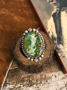 The Tishomingo Turquoise Adjustable Ring, 1-Rings-Calli Co., Turquoise and Silver Jewelry, Native American Handmade, Zuni Tribe, Navajo Tribe, Brock Texas