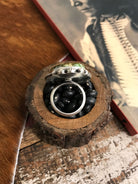 The Tishomingo Turquoise Adjustable Ring, 1-Rings-Calli Co., Turquoise and Silver Jewelry, Native American Handmade, Zuni Tribe, Navajo Tribe, Brock Texas