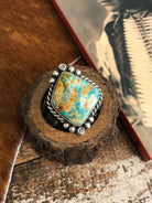 The Tishomingo Turquoise Adjustable Ring, 2-Rings-Calli Co., Turquoise and Silver Jewelry, Native American Handmade, Zuni Tribe, Navajo Tribe, Brock Texas