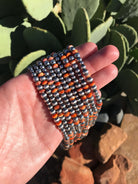 The Stillwater Necklace in Orange Spiny-Necklaces-Calli Co., Turquoise and Silver Jewelry, Native American Handmade, Zuni Tribe, Navajo Tribe, Brock Texas