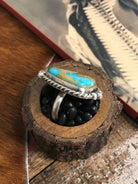 The Tishomingo Turquoise Adjustable Ring, 3-Rings-Calli Co., Turquoise and Silver Jewelry, Native American Handmade, Zuni Tribe, Navajo Tribe, Brock Texas