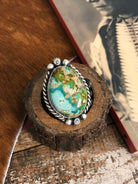 The Tishomingo Turquoise Adjustable Ring, 4-Rings-Calli Co., Turquoise and Silver Jewelry, Native American Handmade, Zuni Tribe, Navajo Tribe, Brock Texas