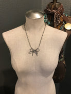 The Goldie Pearl Bow Necklace-Necklaces-Calli Co., Turquoise and Silver Jewelry, Native American Handmade, Zuni Tribe, Navajo Tribe, Brock Texas