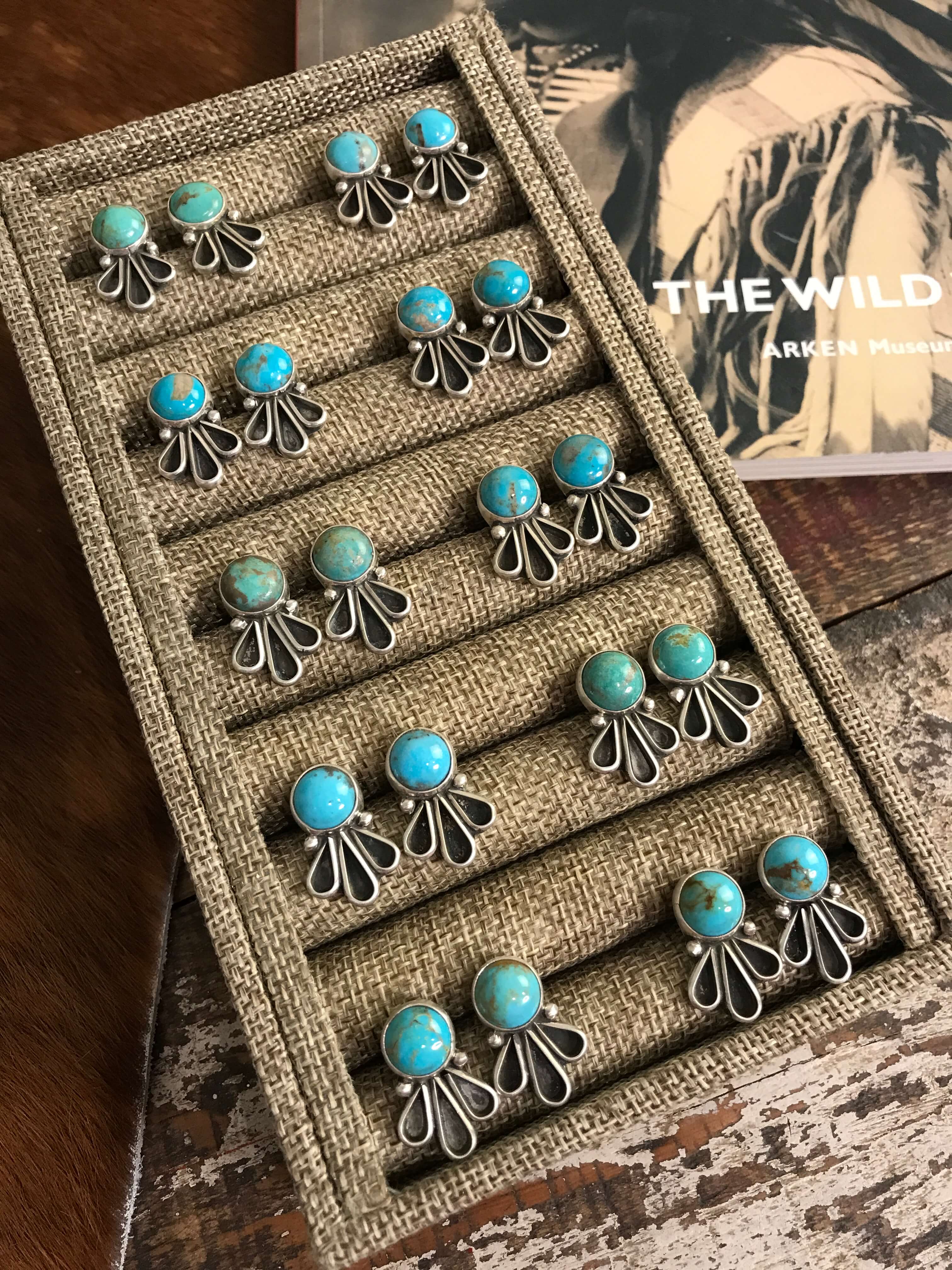 The Gala Earrings-Earrings-Calli Co., Turquoise and Silver Jewelry, Native American Handmade, Zuni Tribe, Navajo Tribe, Brock Texas
