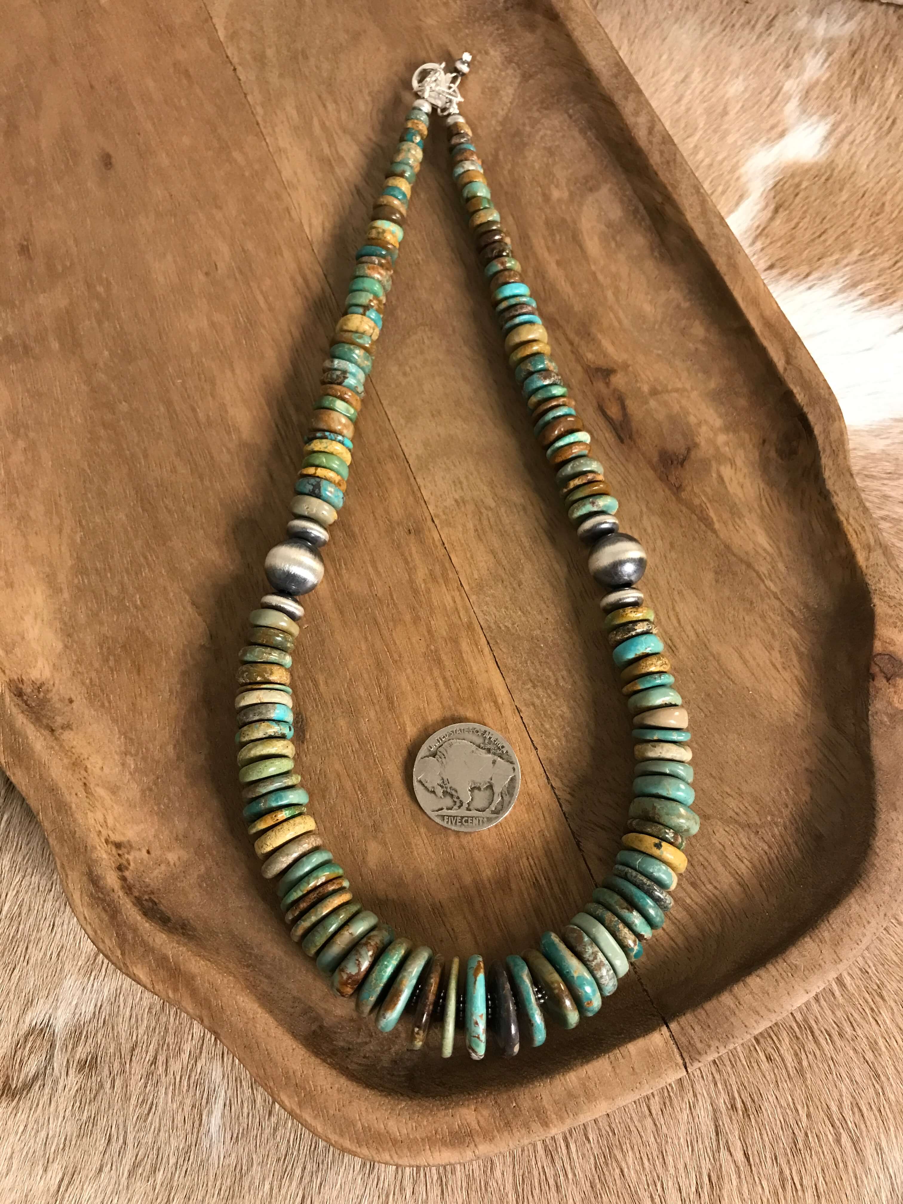 The Cresco 20" Stacked Necklace, 6-Necklaces-Calli Co., Turquoise and Silver Jewelry, Native American Handmade, Zuni Tribe, Navajo Tribe, Brock Texas