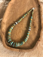 The Cresco 20" Stacked Necklace, 6-Necklaces-Calli Co., Turquoise and Silver Jewelry, Native American Handmade, Zuni Tribe, Navajo Tribe, Brock Texas