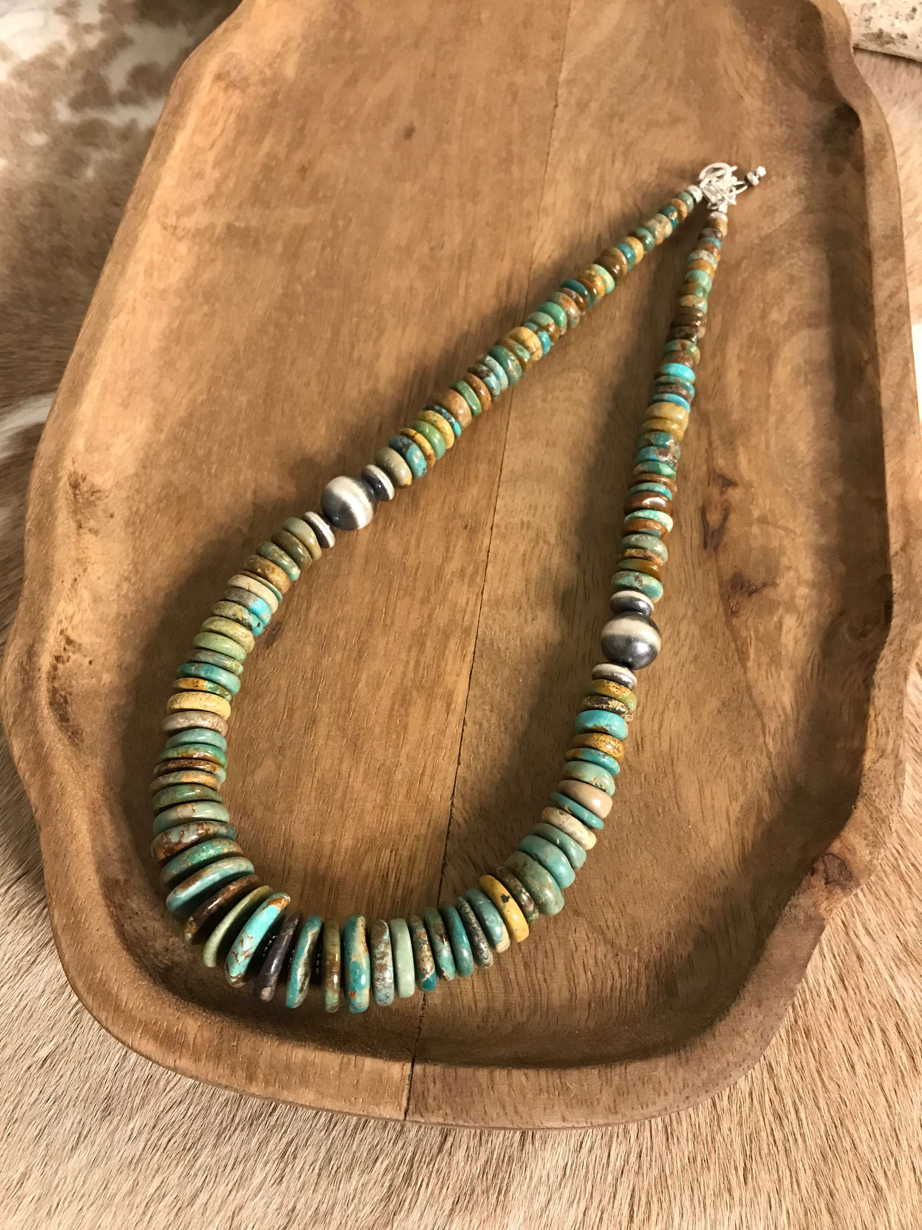 The Cresco 20" Stacked Necklace, 6-Necklaces-Calli Co., Turquoise and Silver Jewelry, Native American Handmade, Zuni Tribe, Navajo Tribe, Brock Texas