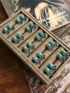 The Gala Earrings-Earrings-Calli Co., Turquoise and Silver Jewelry, Native American Handmade, Zuni Tribe, Navajo Tribe, Brock Texas