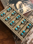 The Gala Earrings-Earrings-Calli Co., Turquoise and Silver Jewelry, Native American Handmade, Zuni Tribe, Navajo Tribe, Brock Texas