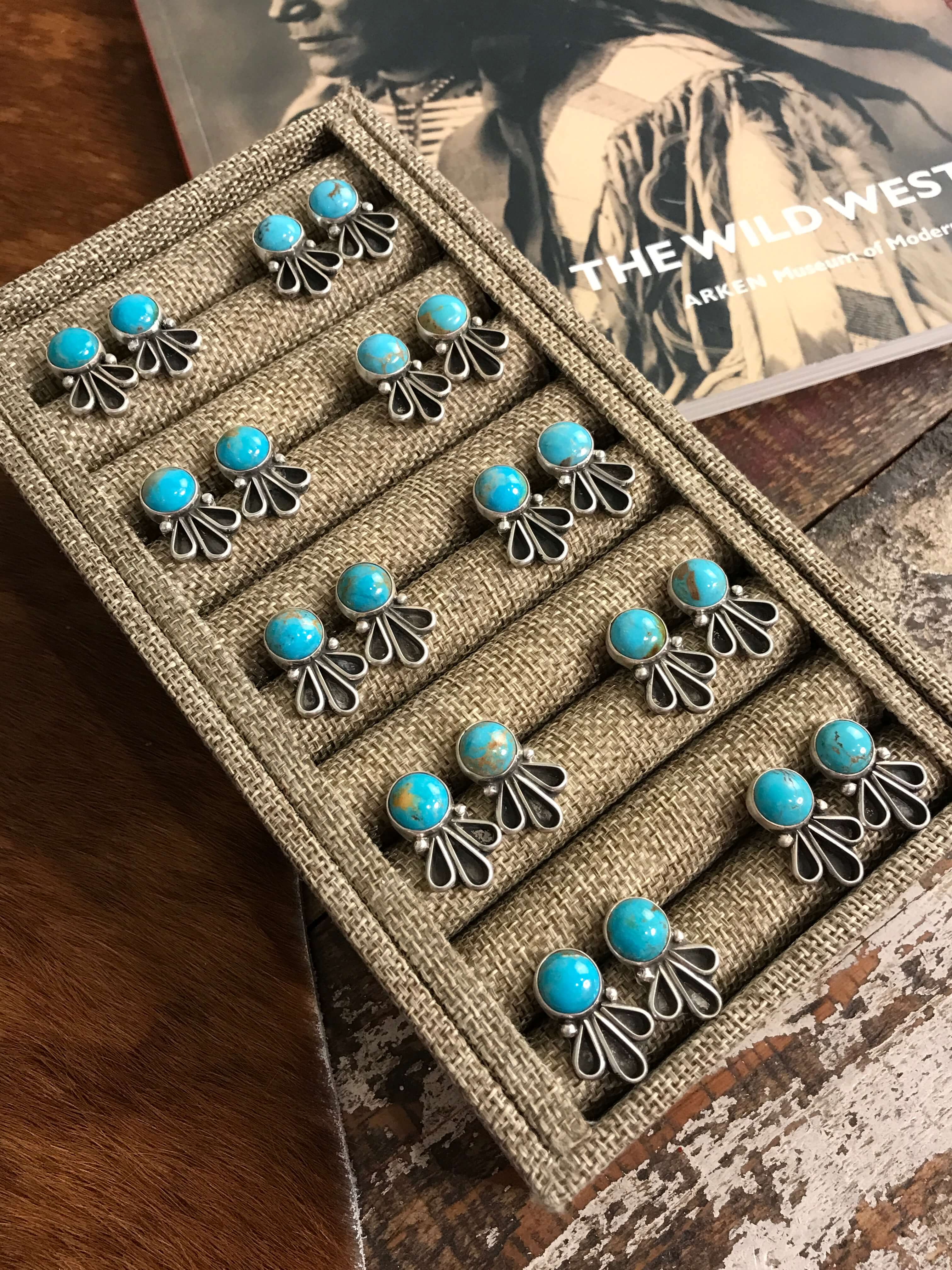 The Gala Earrings-Earrings-Calli Co., Turquoise and Silver Jewelry, Native American Handmade, Zuni Tribe, Navajo Tribe, Brock Texas