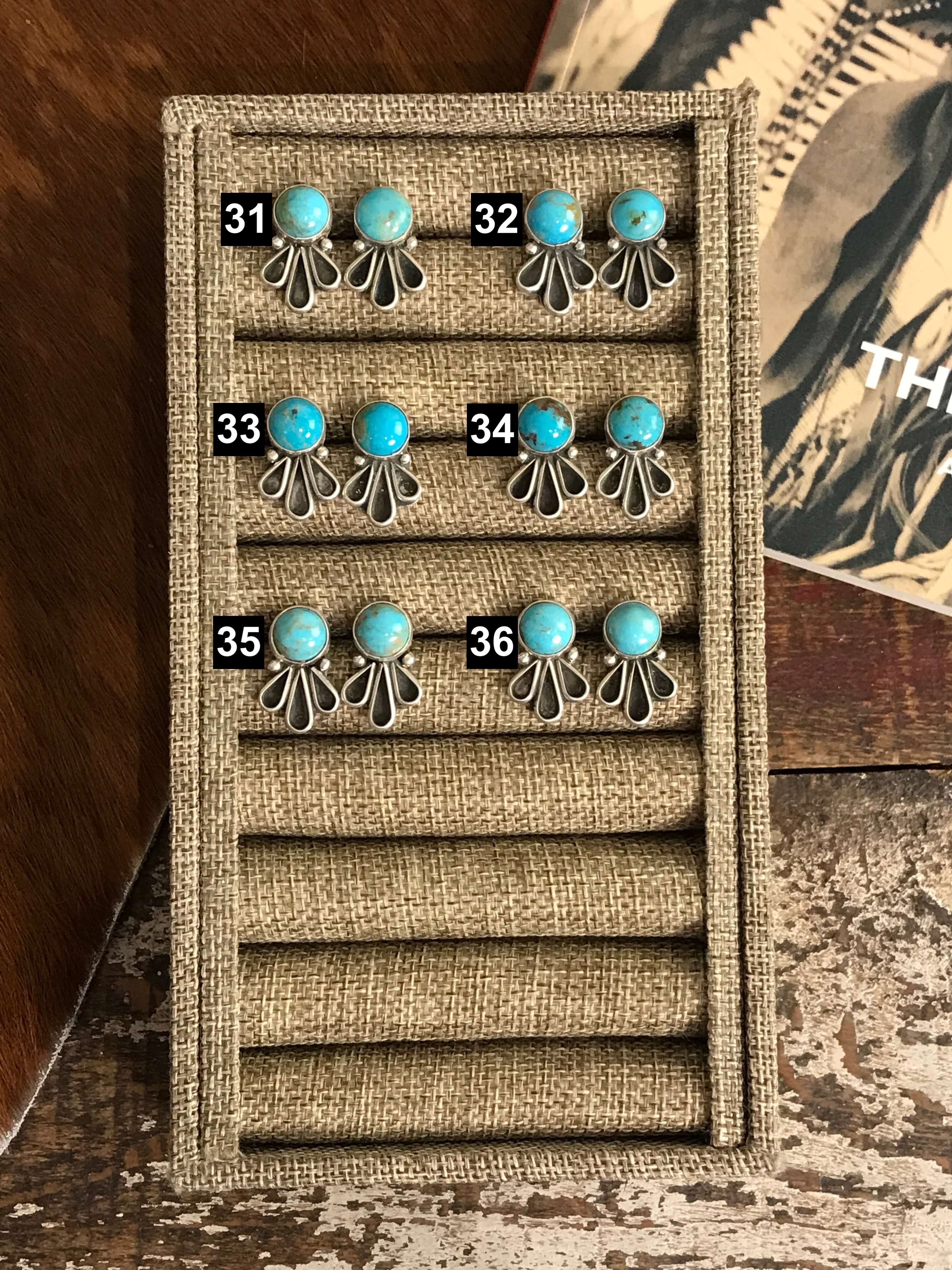 The Gala Earrings-Earrings-Calli Co., Turquoise and Silver Jewelry, Native American Handmade, Zuni Tribe, Navajo Tribe, Brock Texas