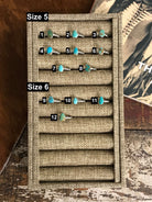 The Chesapeake Rings in Turquoise-Rings-Calli Co., Turquoise and Silver Jewelry, Native American Handmade, Zuni Tribe, Navajo Tribe, Brock Texas