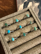 The Chesapeake Rings in Turquoise-Rings-Calli Co., Turquoise and Silver Jewelry, Native American Handmade, Zuni Tribe, Navajo Tribe, Brock Texas