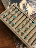 The Chesapeake Rings in Turquoise-Rings-Calli Co., Turquoise and Silver Jewelry, Native American Handmade, Zuni Tribe, Navajo Tribe, Brock Texas