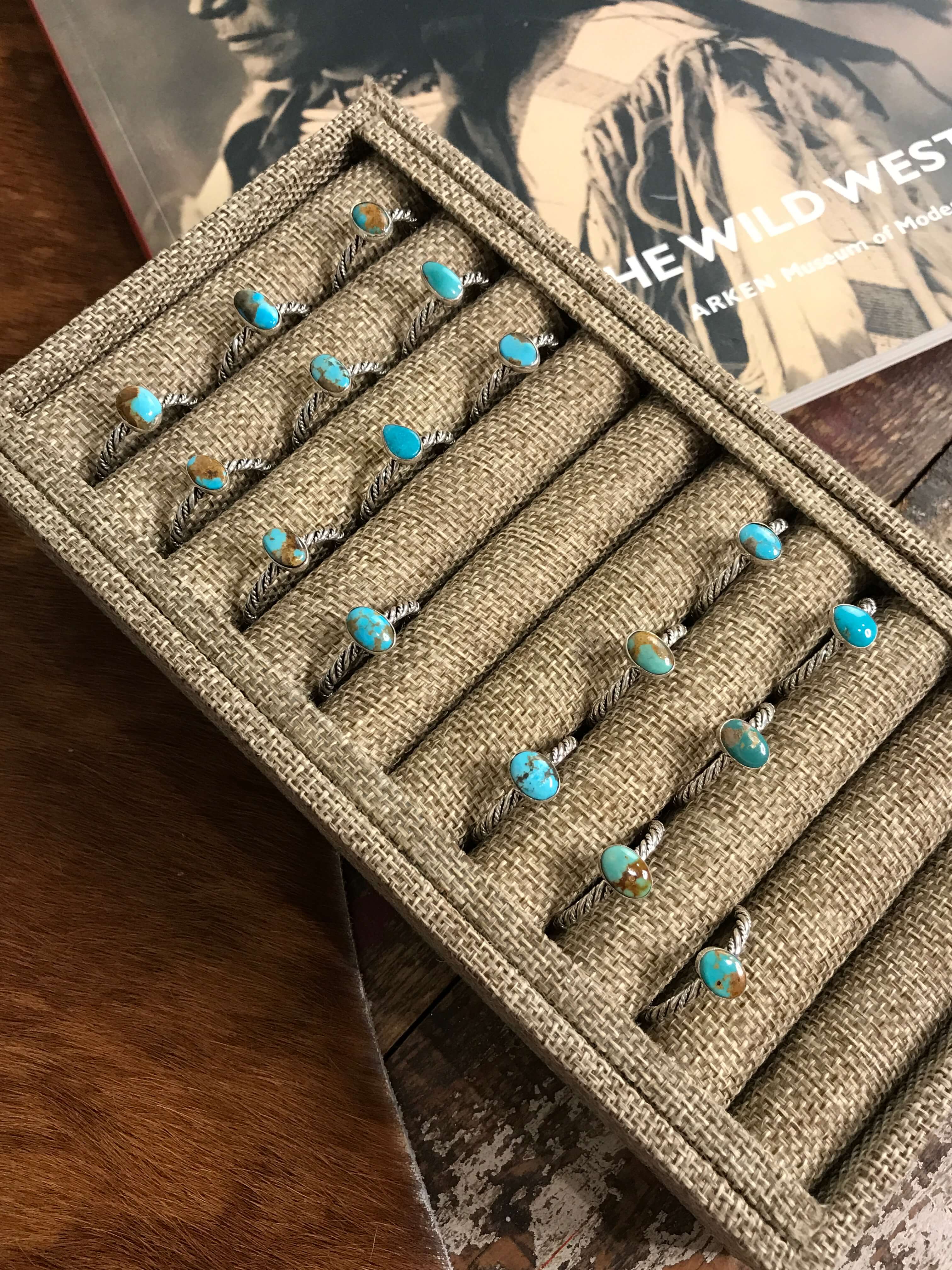 The Chesapeake Rings in Turquoise-Rings-Calli Co., Turquoise and Silver Jewelry, Native American Handmade, Zuni Tribe, Navajo Tribe, Brock Texas