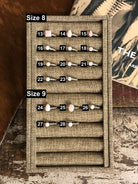 The Chesapeake Rings in Pink Conch-Rings-Calli Co., Turquoise and Silver Jewelry, Native American Handmade, Zuni Tribe, Navajo Tribe, Brock Texas