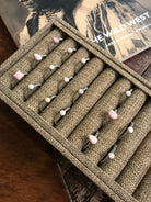 The Chesapeake Rings in Pink Conch-Rings-Calli Co., Turquoise and Silver Jewelry, Native American Handmade, Zuni Tribe, Navajo Tribe, Brock Texas