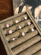 The Chesapeake Rings in Pink Conch-Rings-Calli Co., Turquoise and Silver Jewelry, Native American Handmade, Zuni Tribe, Navajo Tribe, Brock Texas