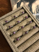 The Chesapeake Rings in Purple Mohave-Rings-Calli Co., Turquoise and Silver Jewelry, Native American Handmade, Zuni Tribe, Navajo Tribe, Brock Texas