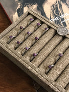 The Chesapeake Rings in Purple Mohave-Rings-Calli Co., Turquoise and Silver Jewelry, Native American Handmade, Zuni Tribe, Navajo Tribe, Brock Texas