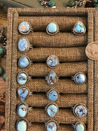 The Yukon Rings in Golden Hills-Rings-Calli Co., Turquoise and Silver Jewelry, Native American Handmade, Zuni Tribe, Navajo Tribe, Brock Texas