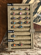 The Chesapeake Rings in Dahlia-Rings-Calli Co., Turquoise and Silver Jewelry, Native American Handmade, Zuni Tribe, Navajo Tribe, Brock Texas