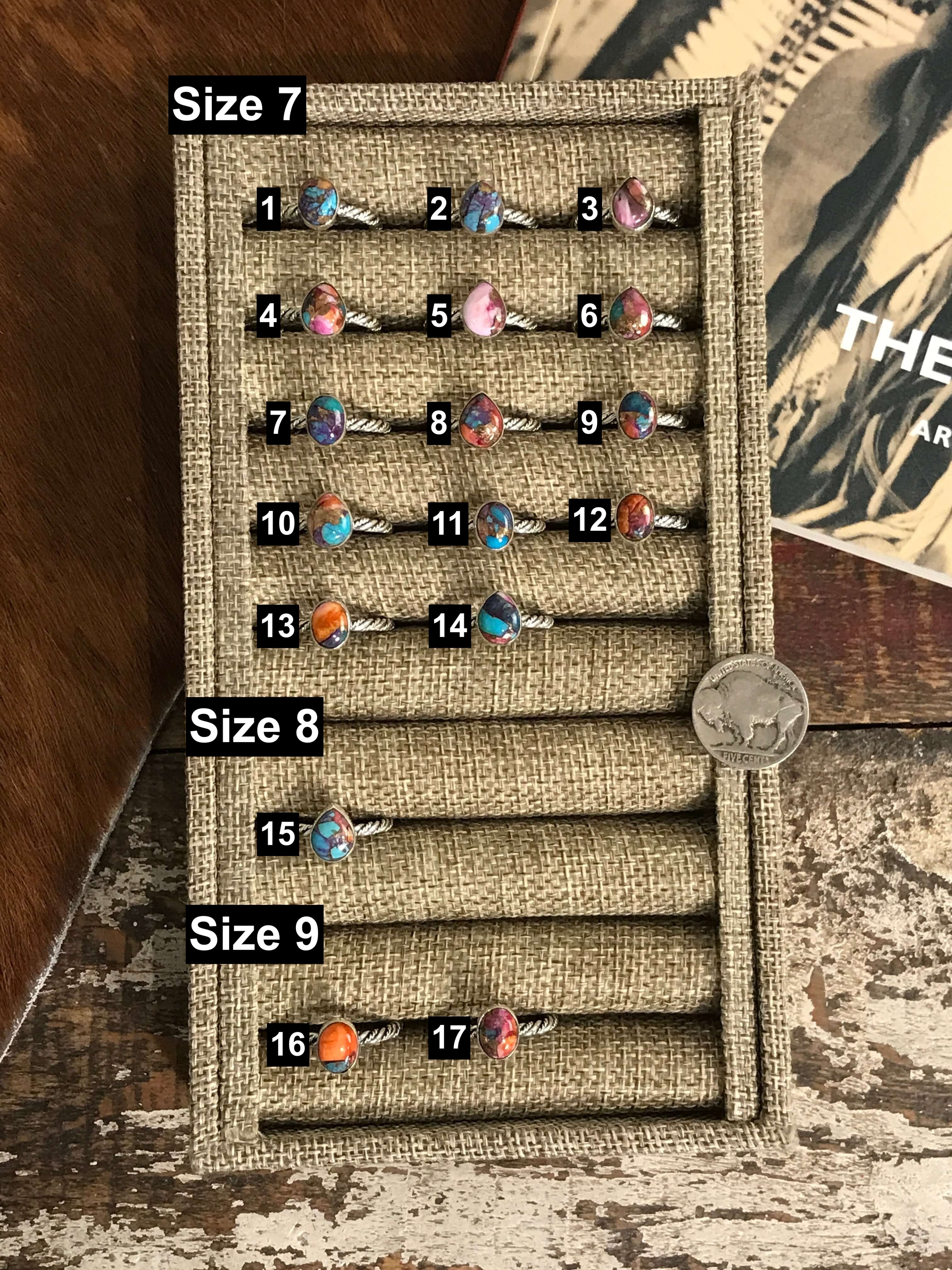 The Chesapeake Rings in Dahlia-Rings-Calli Co., Turquoise and Silver Jewelry, Native American Handmade, Zuni Tribe, Navajo Tribe, Brock Texas