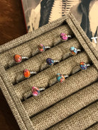 The Chesapeake Rings in Dahlia-Rings-Calli Co., Turquoise and Silver Jewelry, Native American Handmade, Zuni Tribe, Navajo Tribe, Brock Texas