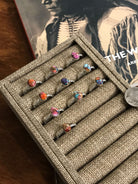 The Chesapeake Rings in Dahlia-Rings-Calli Co., Turquoise and Silver Jewelry, Native American Handmade, Zuni Tribe, Navajo Tribe, Brock Texas