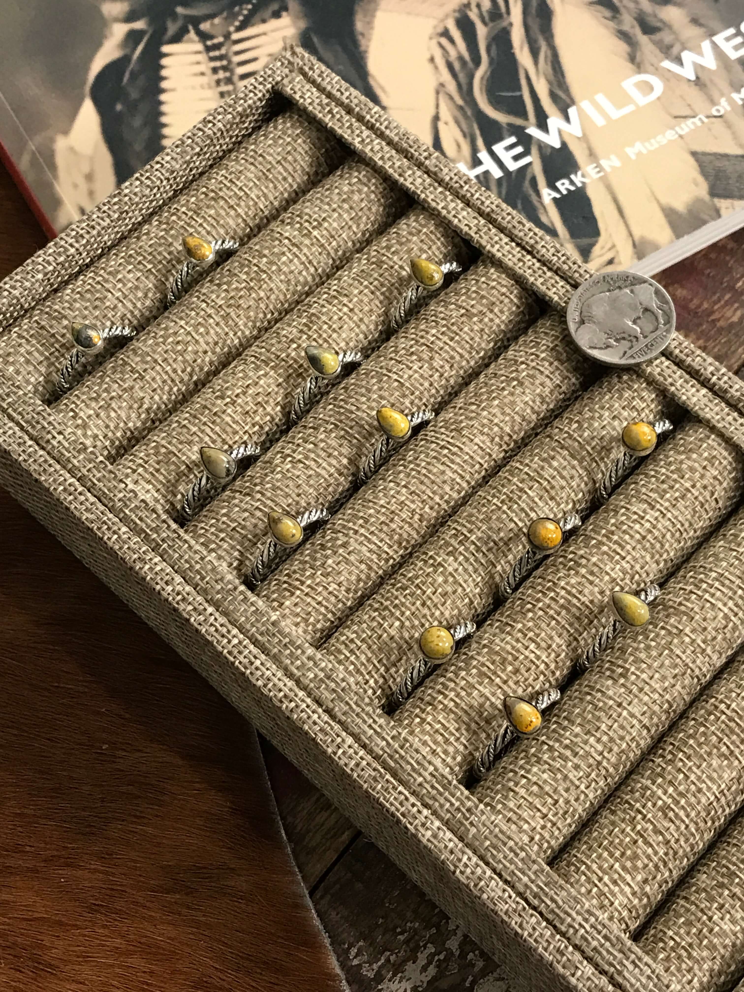 The Chesapeake Rings in Bumblebee-Rings-Calli Co., Turquoise and Silver Jewelry, Native American Handmade, Zuni Tribe, Navajo Tribe, Brock Texas