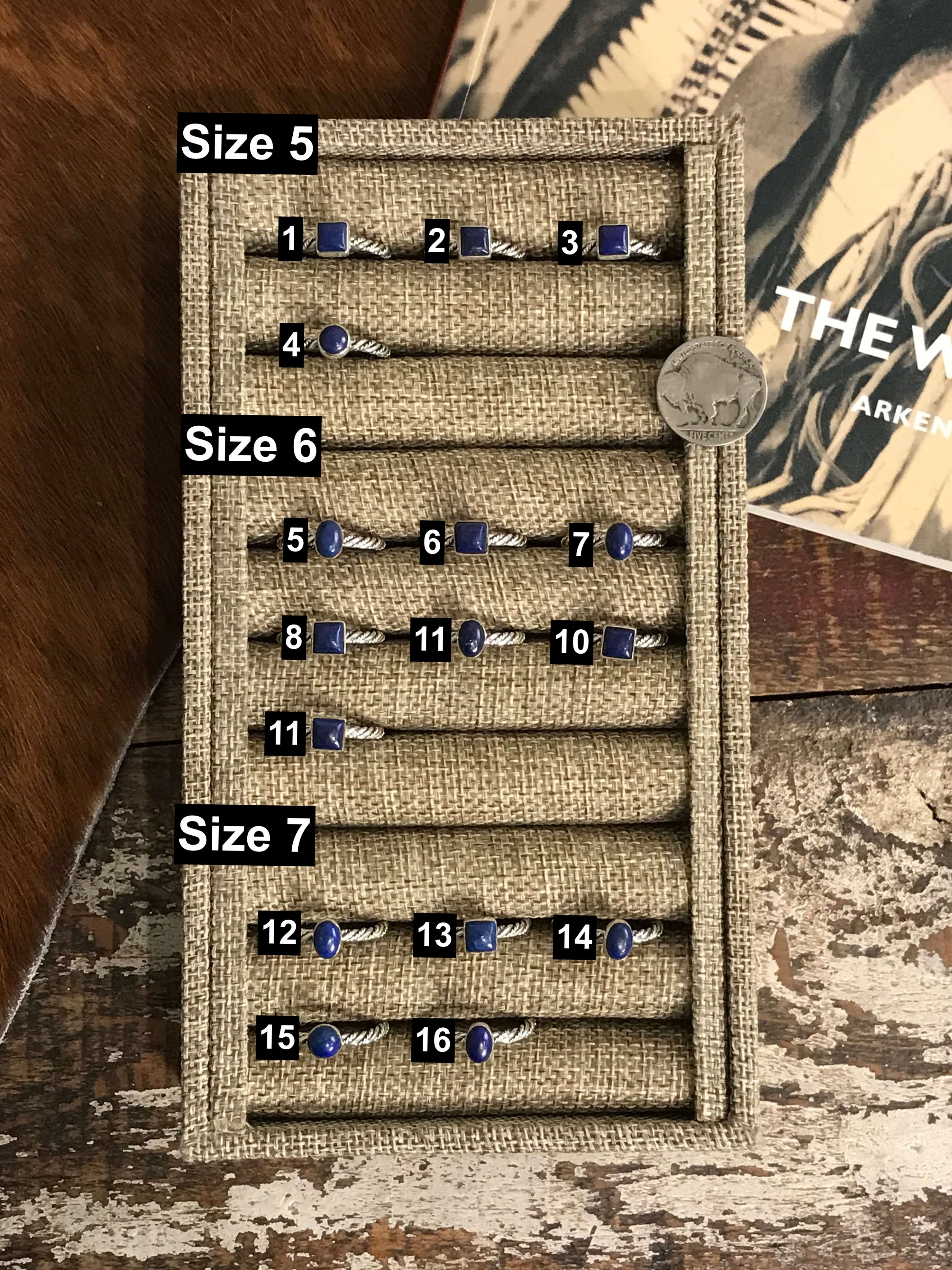 The Chesapeake Rings in Lapis-Rings-Calli Co., Turquoise and Silver Jewelry, Native American Handmade, Zuni Tribe, Navajo Tribe, Brock Texas