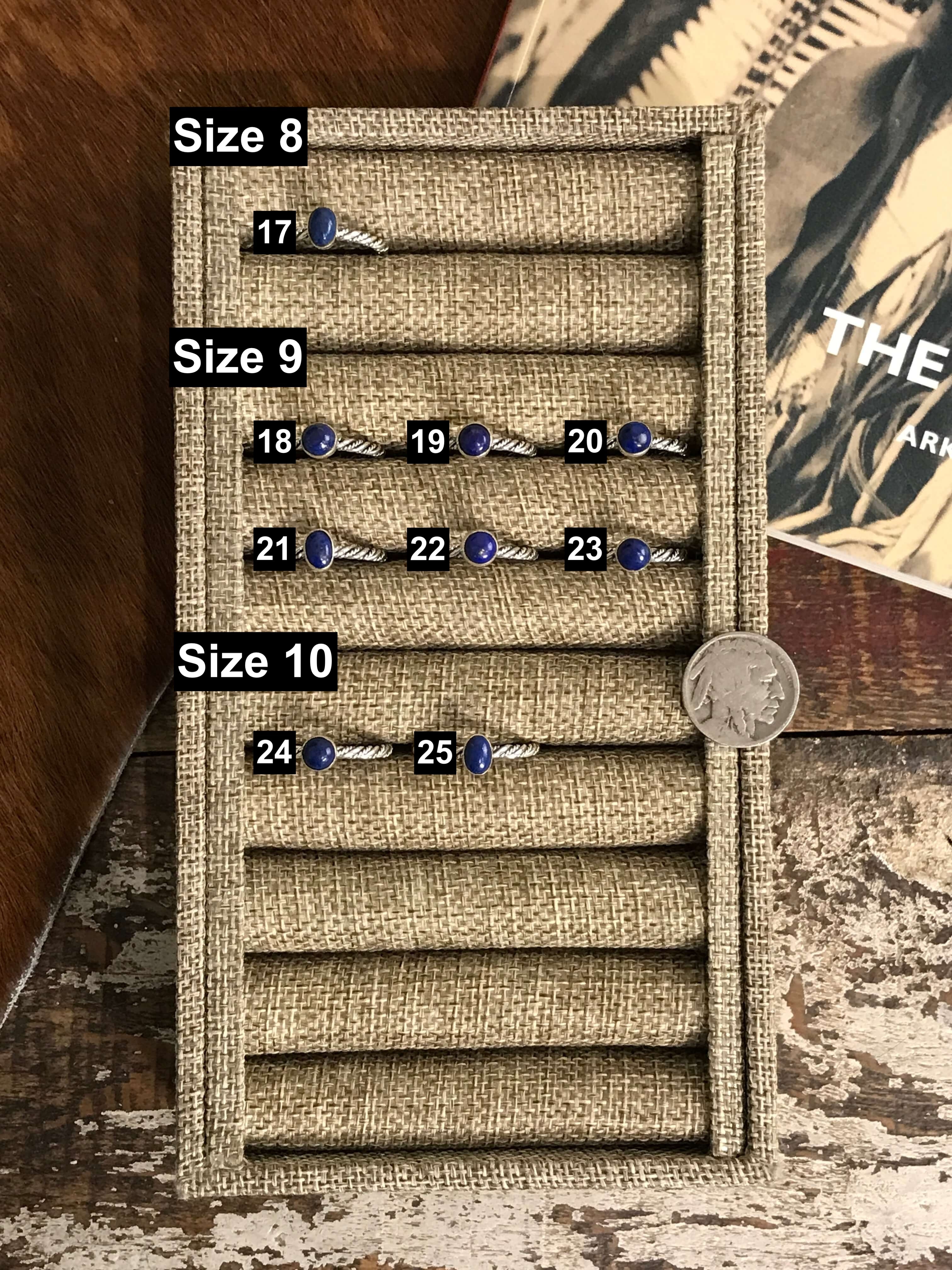 The Chesapeake Rings in Lapis-Rings-Calli Co., Turquoise and Silver Jewelry, Native American Handmade, Zuni Tribe, Navajo Tribe, Brock Texas