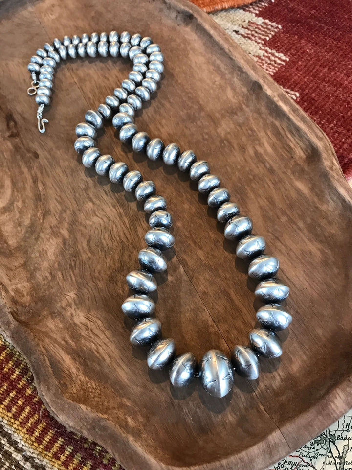 The Leabrook Necklace, 28"-Necklaces-Calli Co., Turquoise and Silver Jewelry, Native American Handmade, Zuni Tribe, Navajo Tribe, Brock Texas