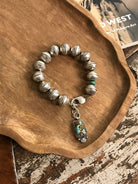 The Osage Dime Bracelet, 2 XX-Bracelets & Cuffs-Calli Co., Turquoise and Silver Jewelry, Native American Handmade, Zuni Tribe, Navajo Tribe, Brock Texas