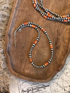 The Manhattan Necklace in Orange Spiny-Necklaces-Calli Co., Turquoise and Silver Jewelry, Native American Handmade, Zuni Tribe, Navajo Tribe, Brock Texas