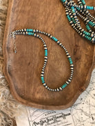 The Manhattan Necklace in Turquoise-Necklaces-Calli Co., Turquoise and Silver Jewelry, Native American Handmade, Zuni Tribe, Navajo Tribe, Brock Texas