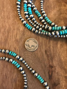 The Manhattan Necklace in Turquoise-Necklaces-Calli Co., Turquoise and Silver Jewelry, Native American Handmade, Zuni Tribe, Navajo Tribe, Brock Texas