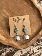 The Dome Dime Earrings, 1-Earrings-Calli Co., Turquoise and Silver Jewelry, Native American Handmade, Zuni Tribe, Navajo Tribe, Brock Texas